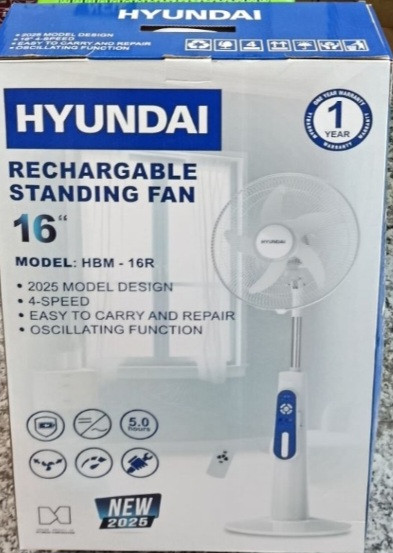 پنکه شارژی هیوندا HBM 16